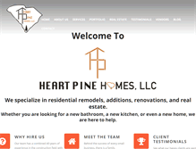 Tablet Screenshot of heartpinehomes.com